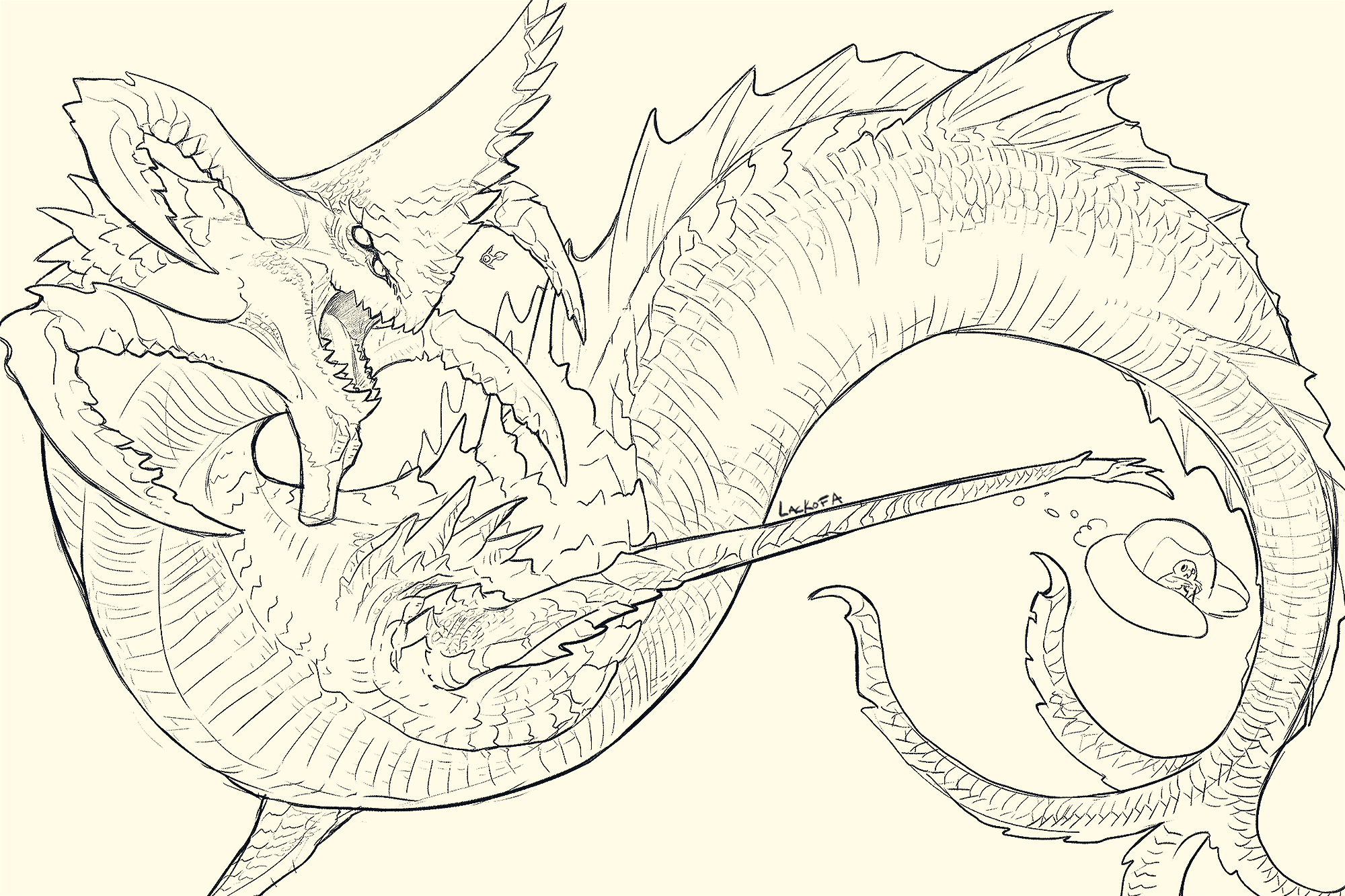 Subnautica in the style of Monster Hunter - Reaper